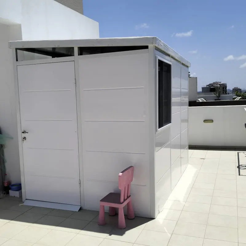 Abri de jardin modulaire isolé 3x2m blanc - plancher inclus - Everbox Ma boutique