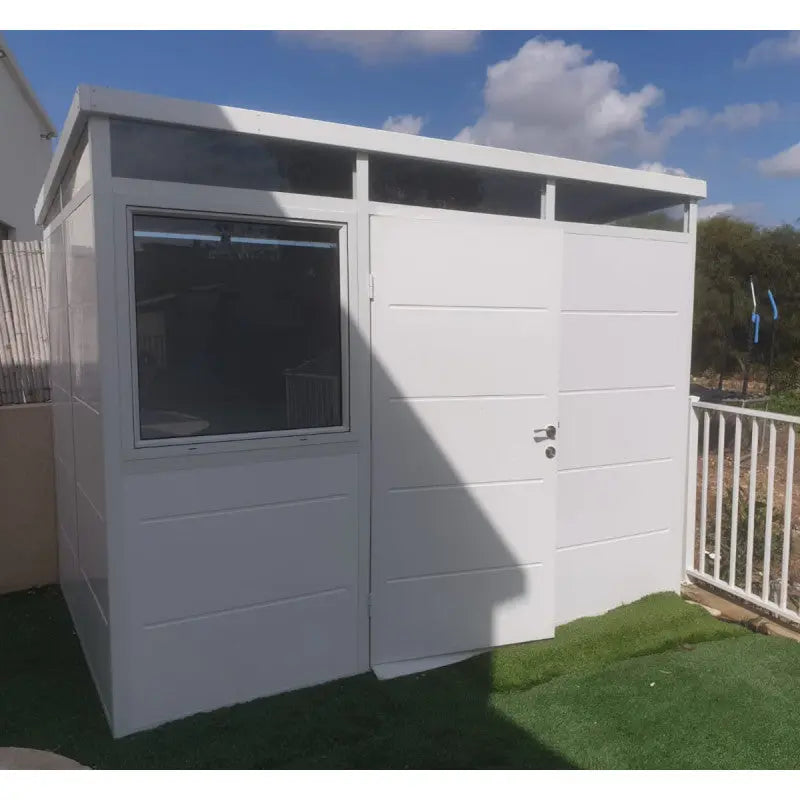Abri de jardin modulaire isolé 3x2m blanc - plancher inclus - Everbox Ma boutique