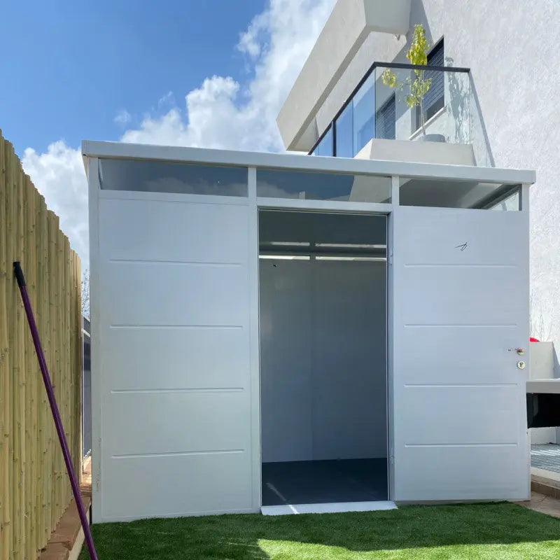 Abri de jardin modulaire isolé 3x2m blanc - plancher inclus - Everbox Ma boutique