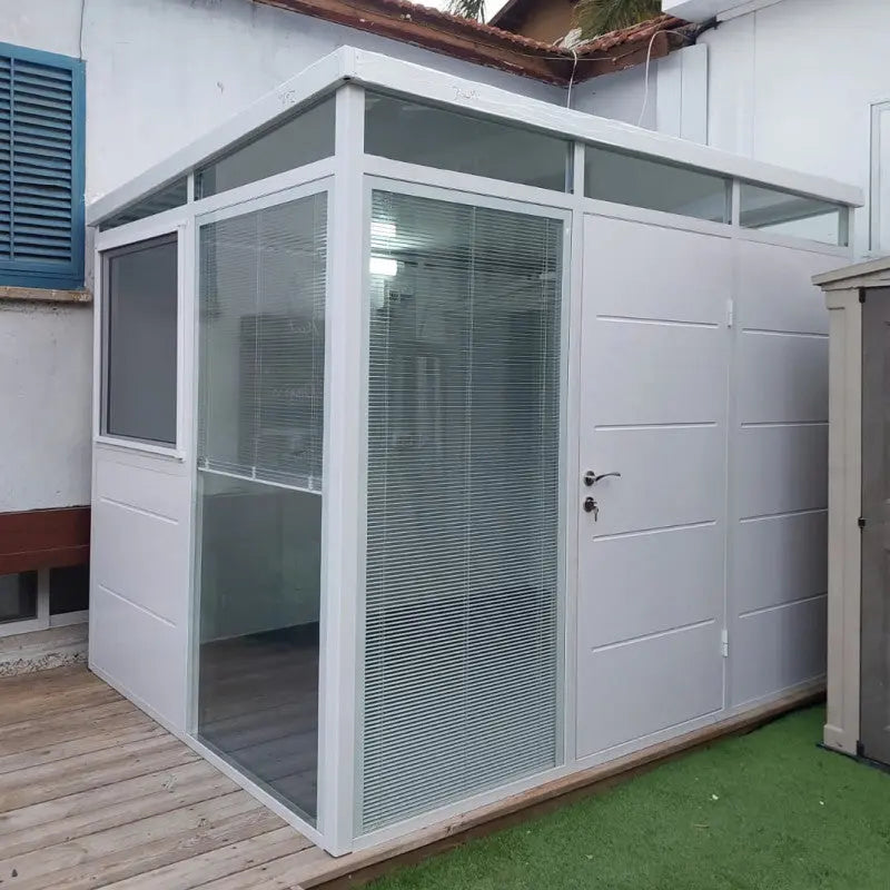 Abri de jardin modulaire isolé 3x2m blanc - plancher inclus - Everbox Ma boutique