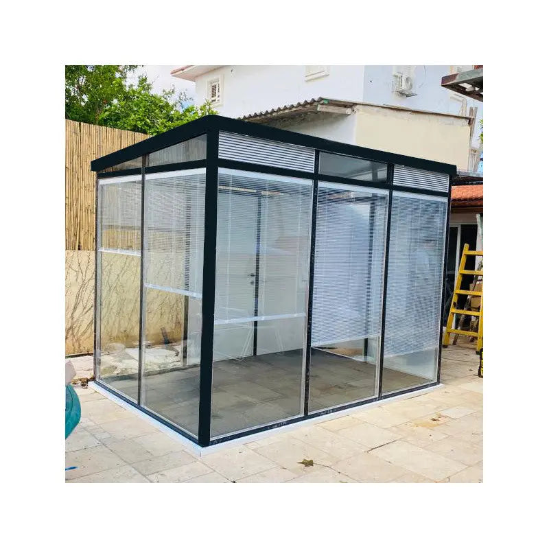 Abri de jardin modulaire isolé 3x2m profils noirs - plancher inclus - Everbox Ma boutique