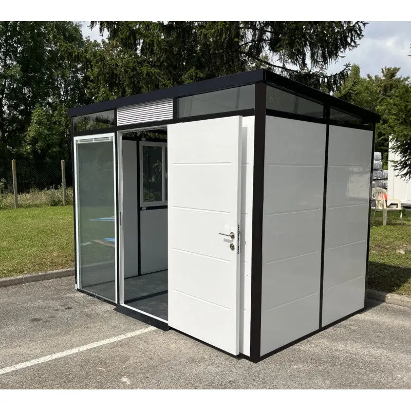 Abri de jardin modulaire isolé 3x2m profils noirs - plancher inclus - Everbox Ma boutique