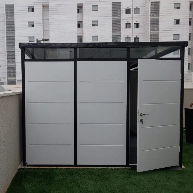 Abri de jardin modulaire isolé 3x2m profils noirs - plancher inclus - Everbox Ma boutique