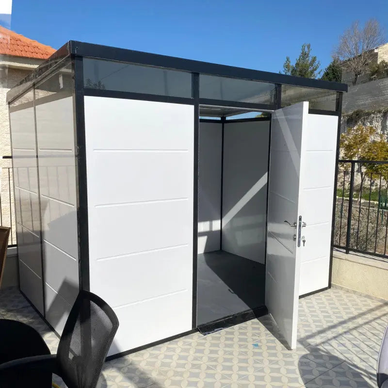Abri de jardin modulaire isolé 3x2m profils noirs - plancher inclus - Everbox Ma boutique