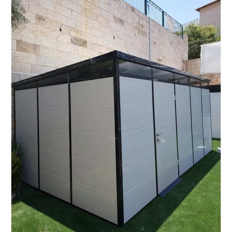 Abri de jardin modulaire isolé 5x3m profils noirs - plancher inclus - Everbox Ma boutique