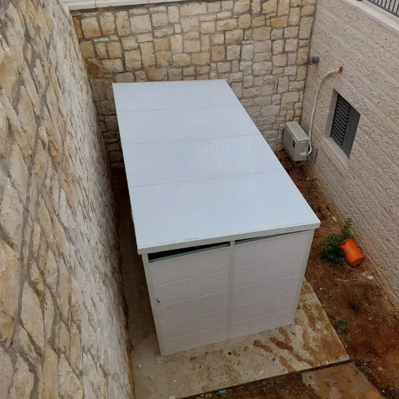 Abri de jardin modulaire isolé 4x2m blanc - plancher inclus - Everbox Ma boutique