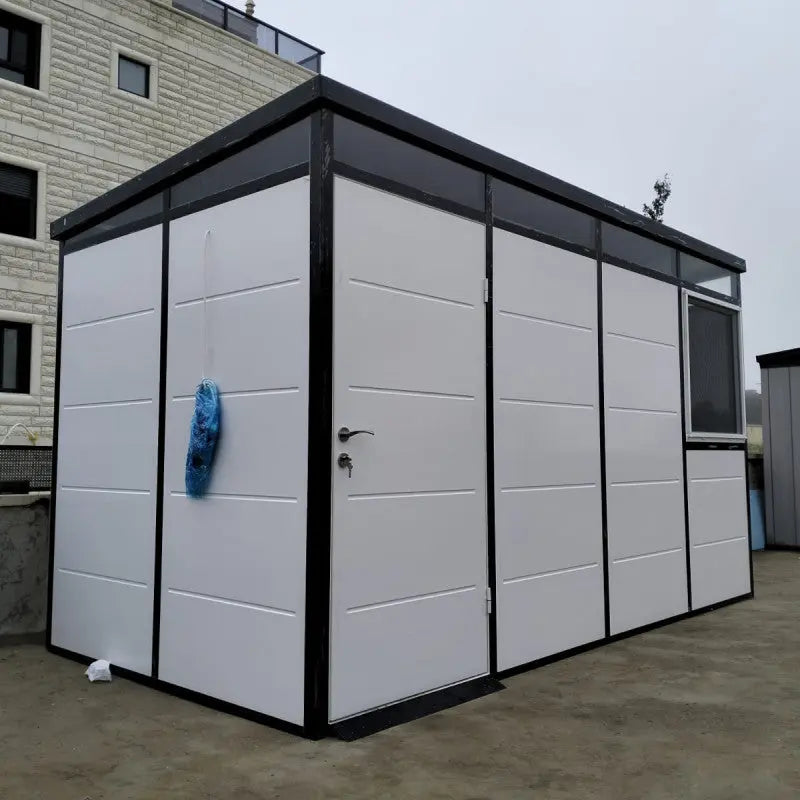 Abri de jardin modulaire isolé 4x2m profils noirs - plancher inclus - Everbox Ma boutique