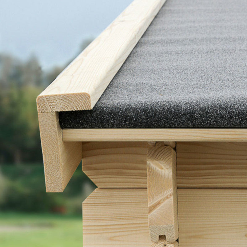 Abri de jardin monopente en bois massif 2,76m² - madriers 28mm - Eden Ma boutique