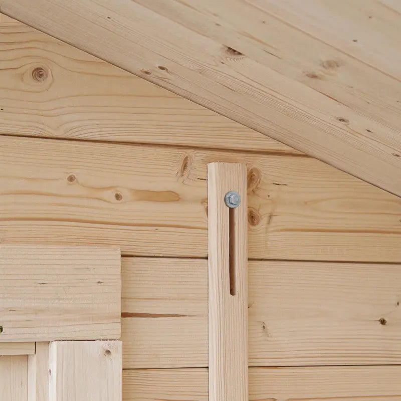 Abri de jardin monopente en bois massif 2,76m² - madriers 28mm - Eden Ma boutique