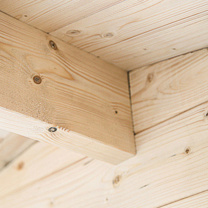Abri de jardin monopente en bois massif 2,76m² - madriers 28mm - Eden Ma boutique