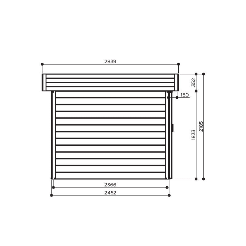 Abri de jardin Stockholm 8,91m² en bois massif 28mm avec double porte - SOLID Ma boutique
