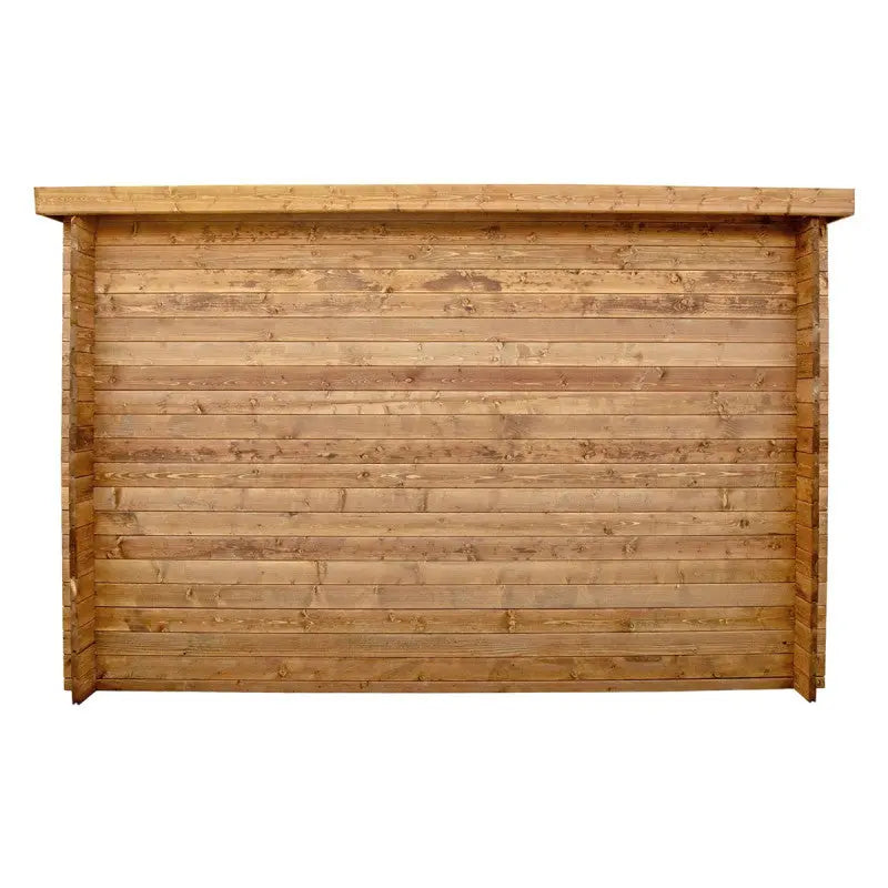 Abri de jardin toit plat 9m² PENTY - madriers 28mm traité - tuiles métalliques - Gardy Shelter Ma boutique