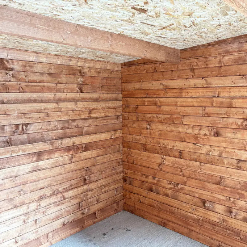 Abri de jardin toit plat 9m² PENTY BIS - madriers 40mm traité - Gardy Shelter Ma boutique