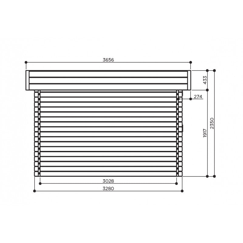 Abri de jardin Viborg 13,71m² en bois traité 40mm avec double porte - SOLID Ma boutique