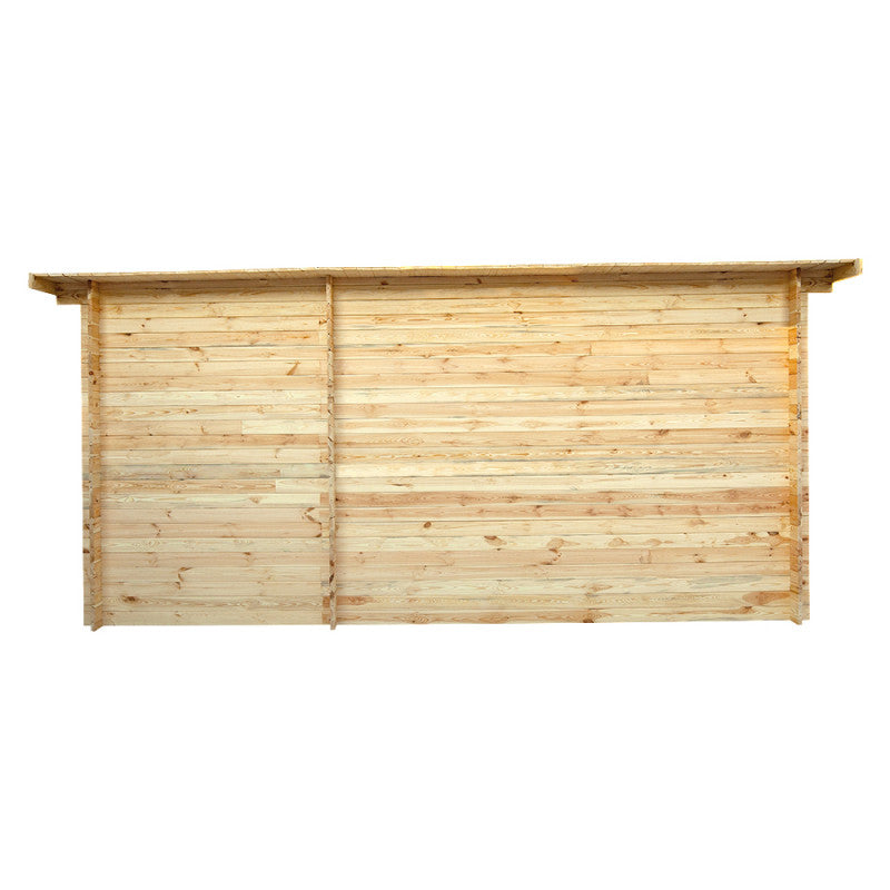 Abri en bois cloisonné 15m² MODERNE - madriers 28mm Gardy Shelter Ma boutique