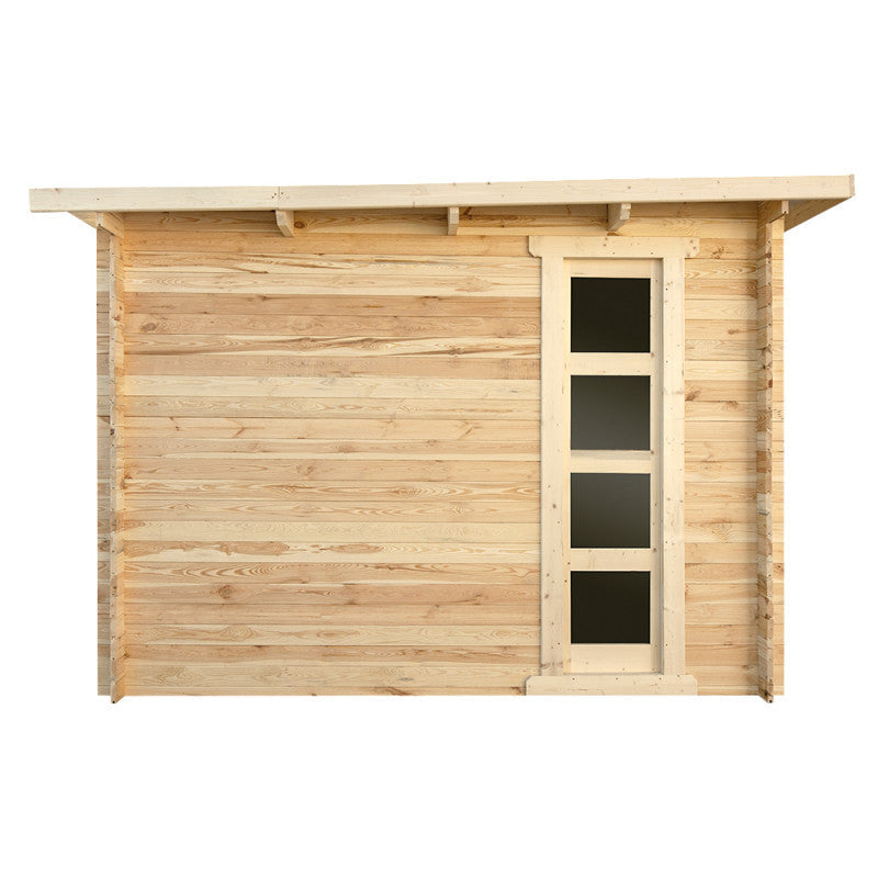 Abri en bois cloisonné 15m² MODERNE - madriers 28mm Gardy Shelter Ma boutique