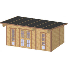 Abri en bois massif 19m² avec isolation madriers 100mm Gardy Shelter Ma boutique