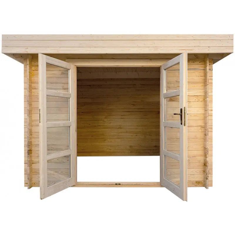 Abri en bois massif 9m² MODERNE - madriers 28mm Gardy Shelter Ma boutique