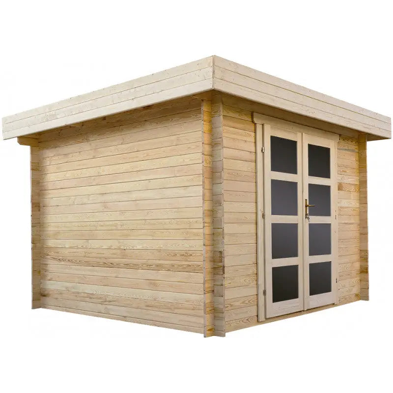 Abri en bois massif 9m² MODERNE - madriers 40mm Gardy Shelterµ Ma boutique