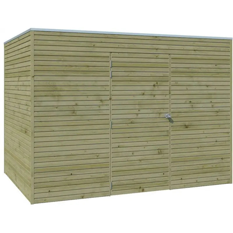 Abri Qube 6,3m² en bois traité autoclave 27mm avec porte simple battante + fenêtre  – Gardenas Ma boutique