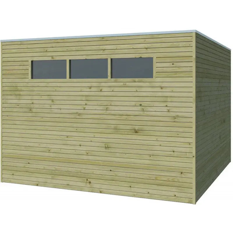 Abri Qube 9m² en bois traité autoclave 27mm avec porte simple battante + fenêtre  – Gardenas Ma boutique