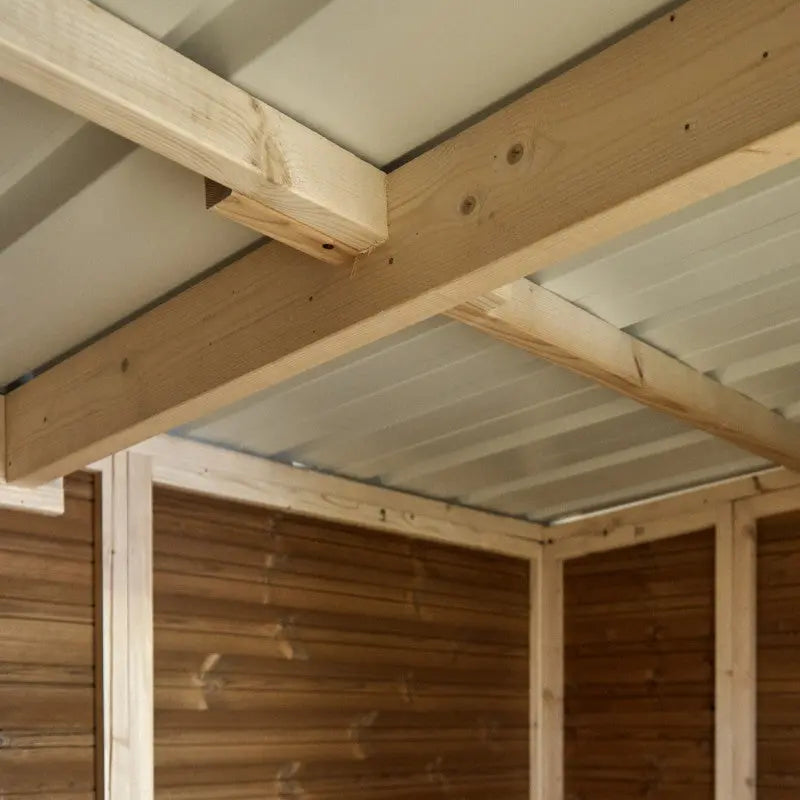 Abri Theora 6,78m² en bois thermo traité et toiture en acier HABRITA Ma boutique