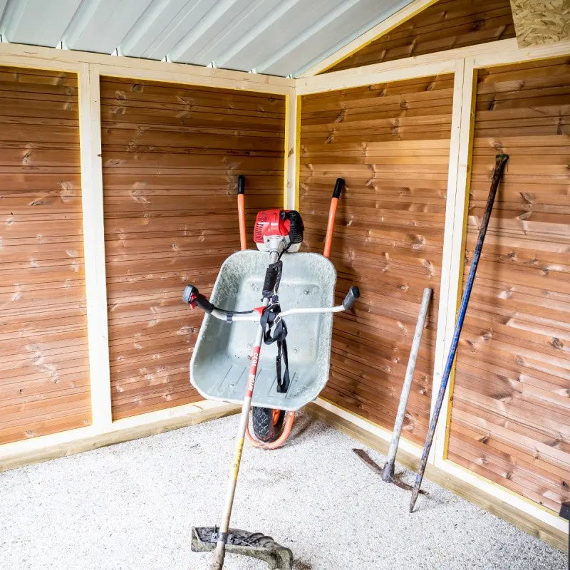 Abri Therma 7,04m² en bois thermo traité et toiture en acier HABRITA Ma boutique