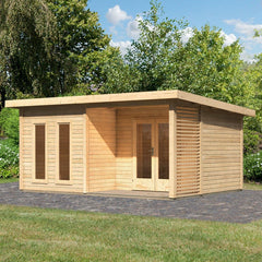 Abri toit plat 18,78m² bois massif 40mm Radeburg 5 – Karibu Ma boutique