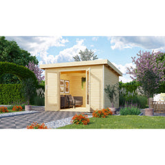 Abri toit plat 9,55m² bois massif 40mm Radeburg 1 – Karibu Ma boutique