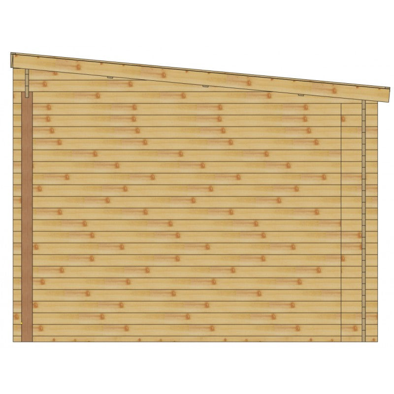 Abri toit plat 9m² PLUS 40mm + terrasse couverte latérale 9m² Gardy Shelter Ma boutique