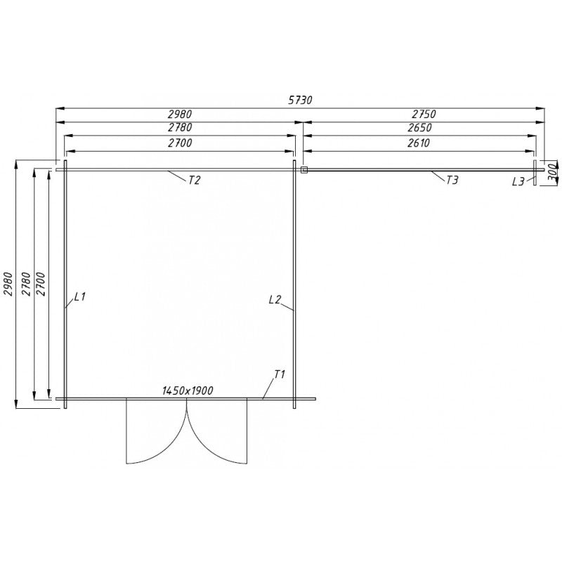 Abri toit plat 9m² PLUS 40mm + terrasse couverte latérale 9m² Gardy Shelter Ma boutique