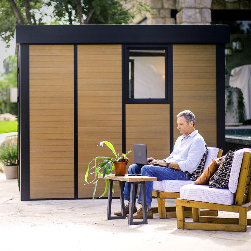 Studio de jardin en aluminium et bois composite 10,1m² - isolation triple paroi Copenhagen – Canopia by Palram Ma boutique