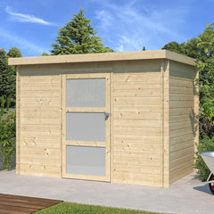 Chalet moderne Nyborg 5,2m² en bois massif 19mm avec porte simple vitrée - Gardenas Ma boutique