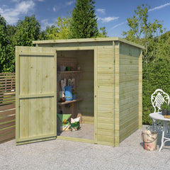 Chalet moderne Svendborg 3,23m² en bois traité 19mm avec porte simple - Gardenas Ma boutique