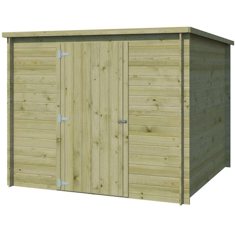 Chalet moderne Svendborg 5,81m² en bois traité 19mm avec porte simple - Gardenas Ma boutique