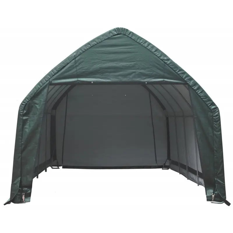 Garage haut démontable 23,8m² en acier et polyéthylène vert – Shelter Logic Ma boutique