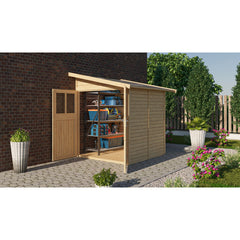 Remise adossée Juist 2 en bois certifié 3,28m² - Karibu Ma boutique