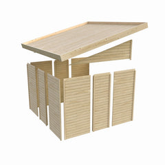 Remise adossée Juist 2 en bois certifié 3,28m² - Karibu Ma boutique